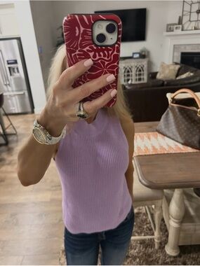 LOFT Lilac Ribbed Sweater